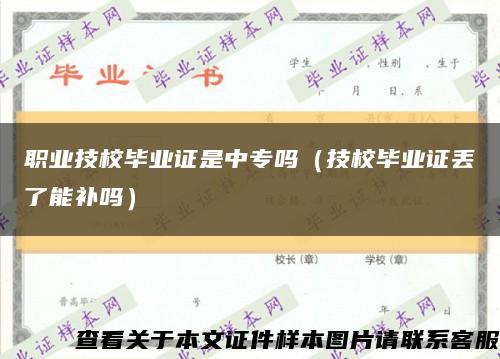 职业技校毕业证是中专吗（技校毕业证丢了能补吗）缩略图