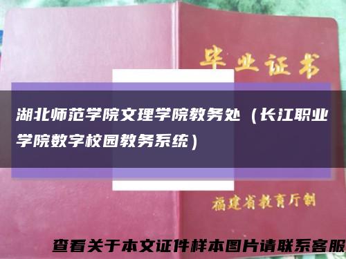 湖北师范学院文理学院教务处（长江职业学院数字校园教务系统）缩略图