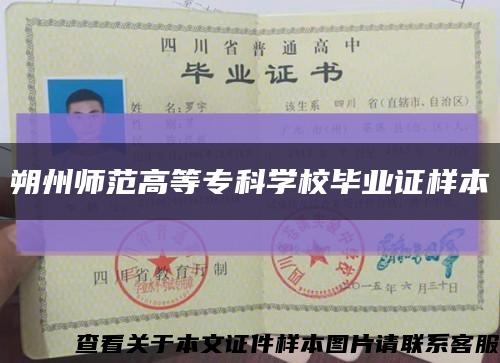 朔州师范高等专科学校毕业证样本缩略图