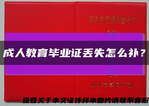 成人教育毕业证丢失怎么补？缩略图