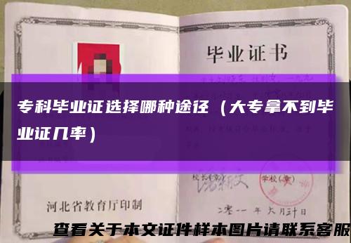 专科毕业证选择哪种途径（大专拿不到毕业证几率）缩略图