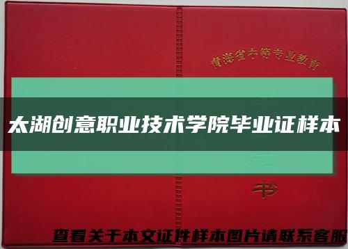 太湖创意职业技术学院毕业证样本缩略图