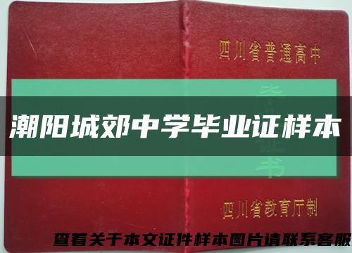 潮阳城郊中学毕业证样本缩略图