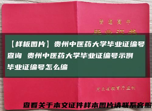 【样板图片】贵州中医药大学毕业证编号查询 贵州中医药大学毕业证编号示例 毕业证编号怎么编缩略图