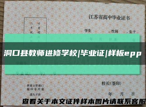 洞口县教师进修学校|毕业证|样板epp缩略图