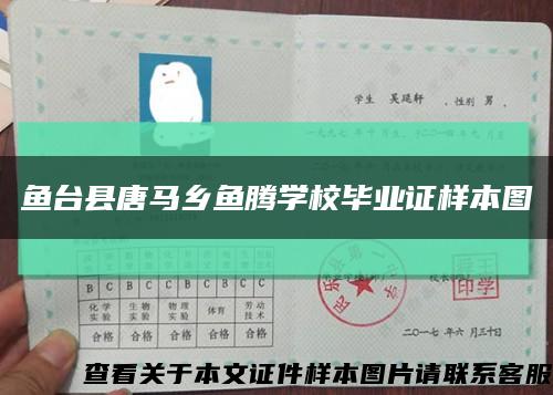 鱼台县唐马乡鱼腾学校毕业证样本图缩略图