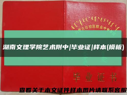 湖南文理学院艺术附中|毕业证|样本(模板)缩略图