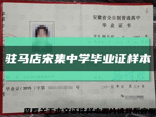 驻马店宋集中学毕业证样本缩略图