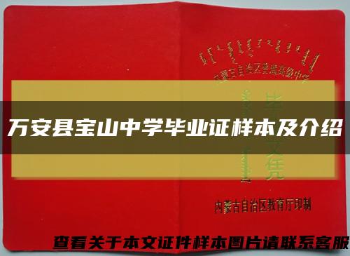 万安县宝山中学毕业证样本及介绍缩略图