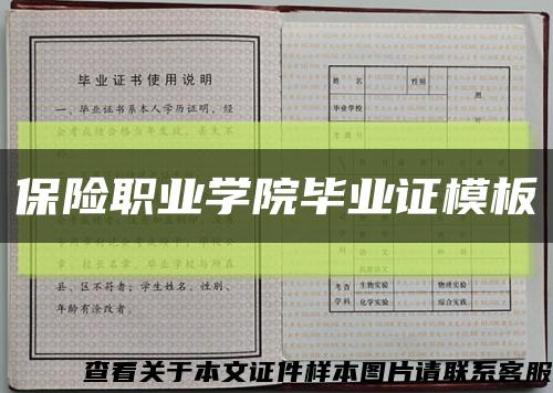 保险职业学院毕业证模板{样本}缩略图