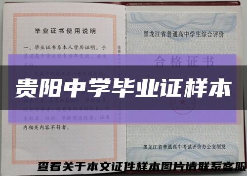 贵阳中学毕业证样本缩略图