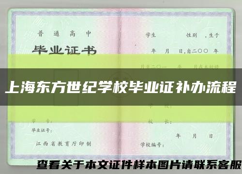 上海东方世纪学校毕业证补办流程缩略图