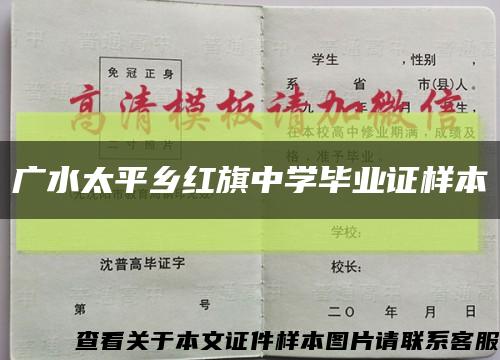 广水太平乡红旗中学毕业证样本缩略图