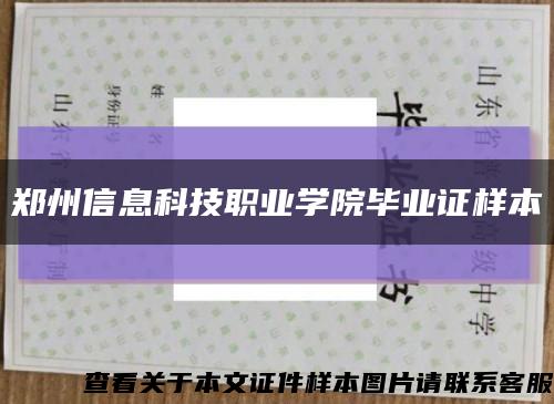 郑州信息科技职业学院毕业证样本缩略图