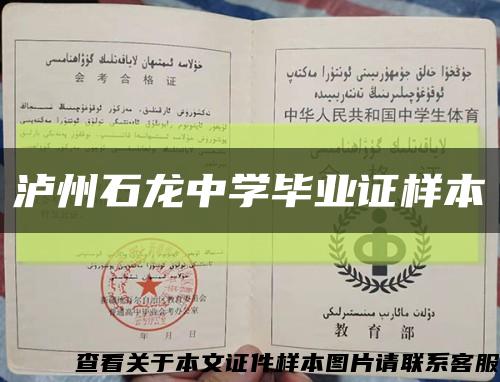 泸州石龙中学毕业证样本缩略图