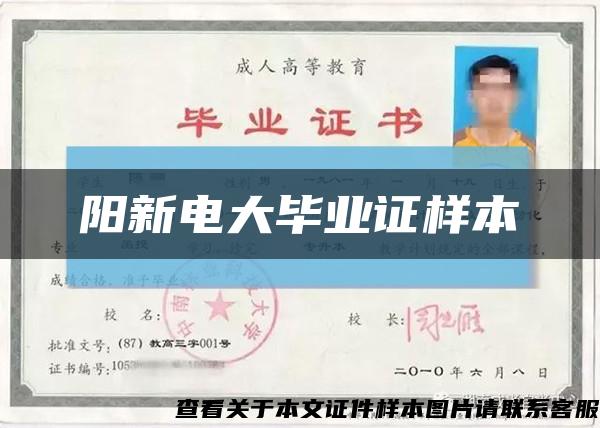 阳新电大毕业证样本缩略图