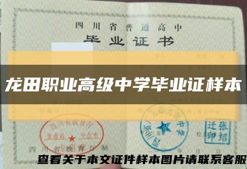 龙田职业高级中学毕业证样本缩略图
