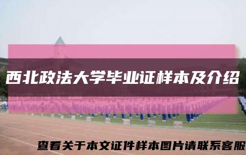 西北政法大学毕业证样本及介绍缩略图