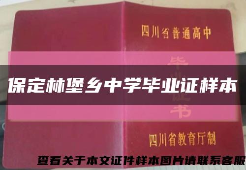 保定林堡乡中学毕业证样本缩略图