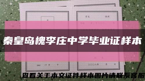秦皇岛槐李庄中学毕业证样本缩略图