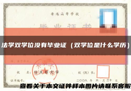 法学双学位没有毕业证（双学位是什么学历）缩略图