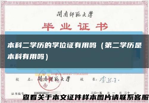 本科二学历的学位证有用吗（第二学历是本科有用吗）缩略图