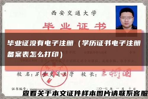 毕业证没有电子注册（学历证书电子注册备案表怎么打印）缩略图