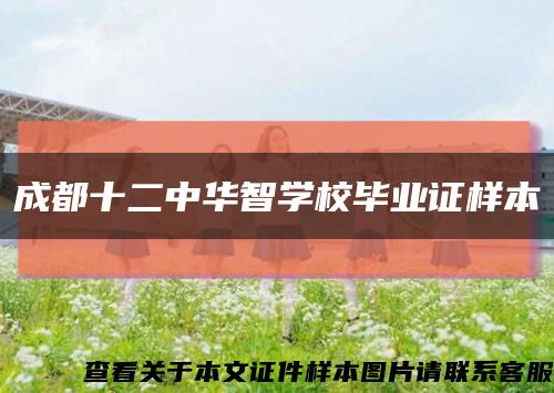 成都十二中华智学校毕业证样本缩略图