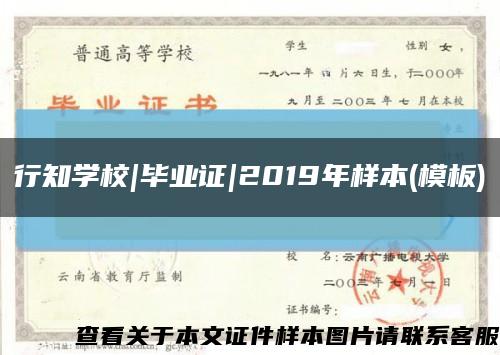 行知学校|毕业证|2019年样本(模板)缩略图