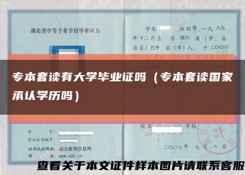 专本套读有大学毕业证吗（专本套读国家承认学历吗）缩略图