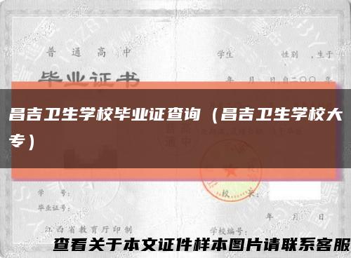 昌吉卫生学校毕业证查询（昌吉卫生学校大专）缩略图
