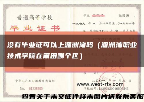 没有毕业证可以上湄洲湾吗（湄洲湾职业技术学院在莆田哪个区）缩略图