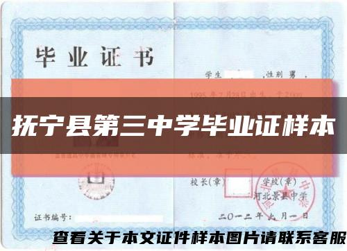抚宁县第三中学毕业证样本缩略图