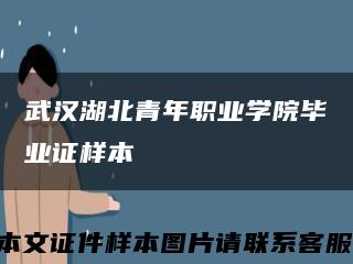 武汉湖北青年职业学院毕业证样本缩略图