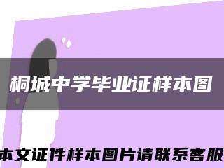 桐城中学毕业证样本图缩略图
