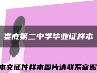 娄底第二中学毕业证样本缩略图