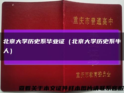 北京大学历史系毕业证（北京大学历史系牛人）缩略图