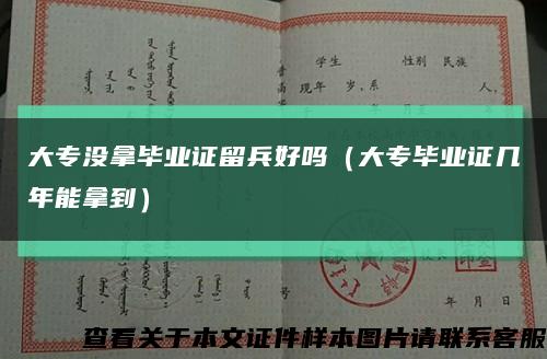 大专没拿毕业证留兵好吗（大专毕业证几年能拿到）缩略图