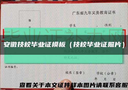 安徽技校毕业证模板（技校毕业证照片）缩略图