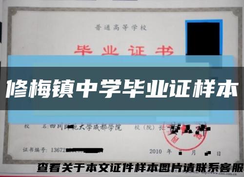 修梅镇中学毕业证样本缩略图