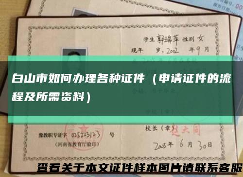 白山市如何办理各种证件（申请证件的流程及所需资料）缩略图