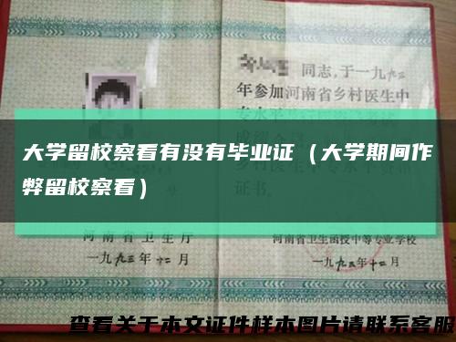 大学留校察看有没有毕业证（大学期间作弊留校察看）缩略图