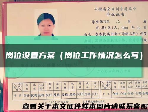 岗位设置方案（岗位工作情况怎么写）缩略图