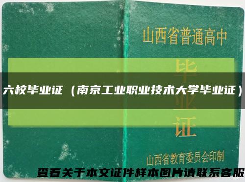 六校毕业证（南京工业职业技术大学毕业证）缩略图