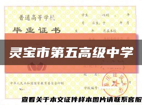 灵宝市第五高级中学缩略图