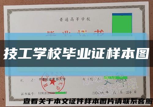 技工学校毕业证样本图缩略图