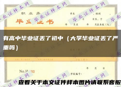 有高中毕业证丢了初中（大学毕业证丢了严重吗）缩略图