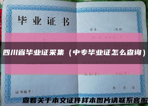 四川省毕业证采集（中专毕业证怎么查询）缩略图