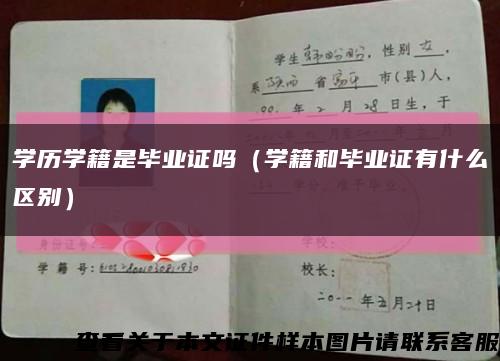 学历学籍是毕业证吗（学籍和毕业证有什么区别）缩略图