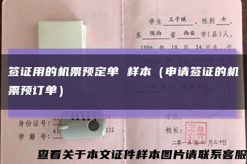 签证用的机票预定单 样本（申请签证的机票预订单）缩略图